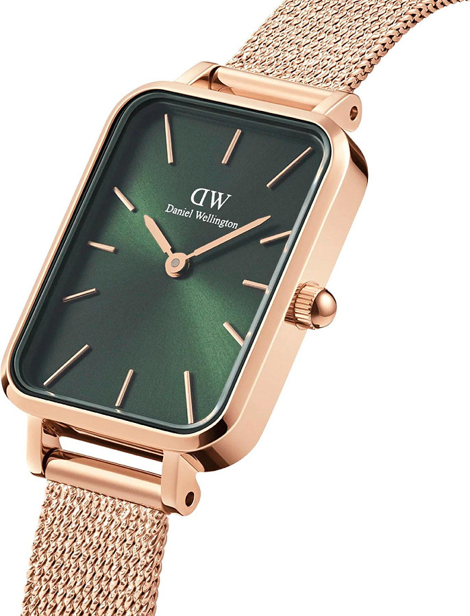 Часы Daniel Wellington Quadro Pressed Melrose Emerald DW00100445 — кварцевые, сталь