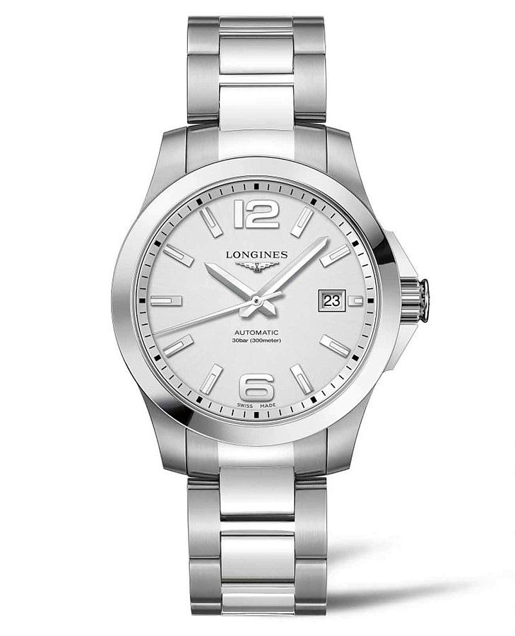 Часы Longines Conquest L3.776.4.76.6 — мужские, серебристый
