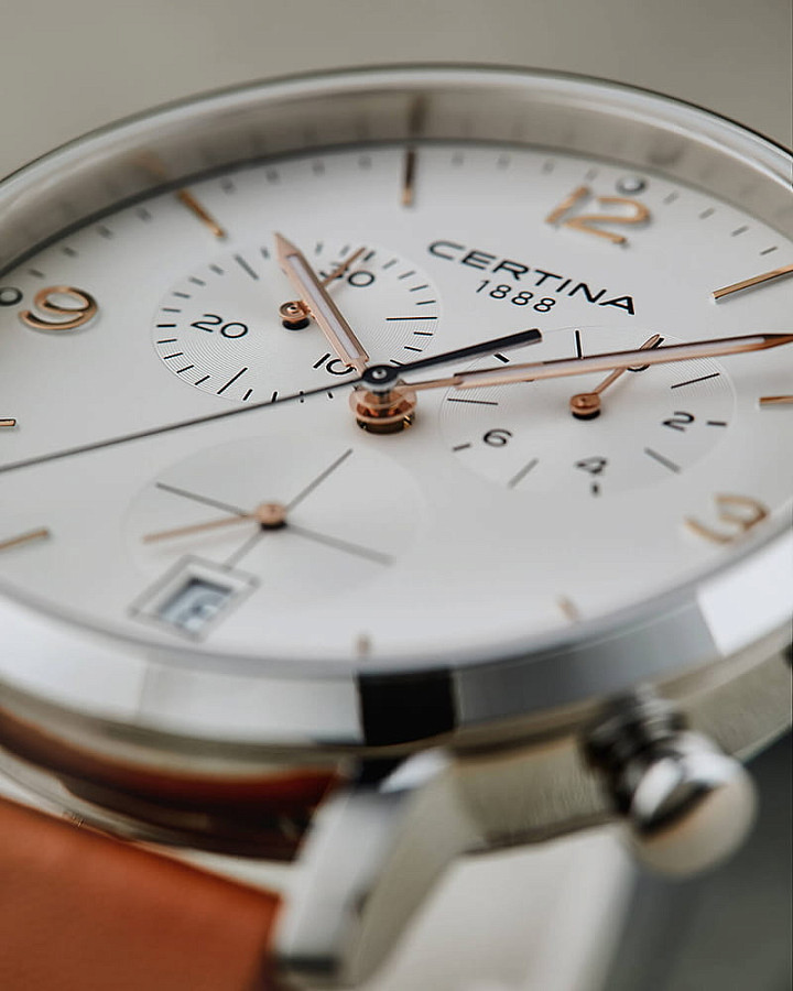 Часы Certina DS Caimano Chronograph C035.417.16.037.01 — металл сталь, Швейцария