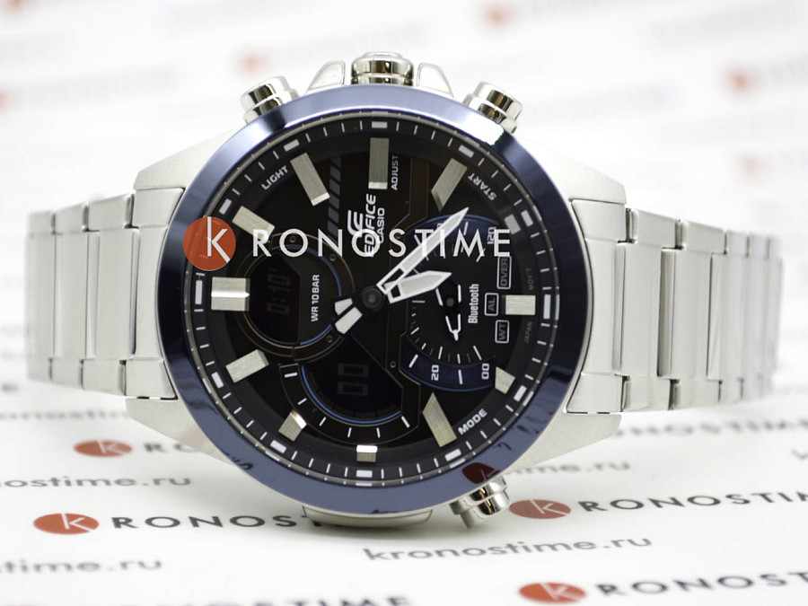 Часы Casio Edifice ECB-30DB-1ADF (ECB-30DB-1A) — металл сталь, Япония