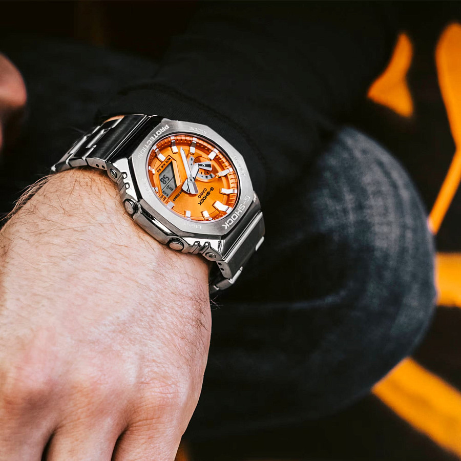 Часы Casio G-Shock GM-2110D-4A — металл сталь, Япония