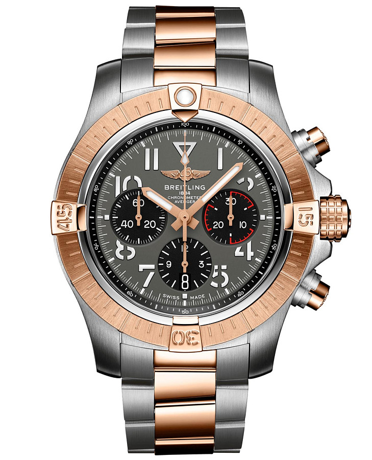 Часы Breitling Avenger B01 Chronograph 45 UB01821A1B1U1 — мужские, антрацитовый