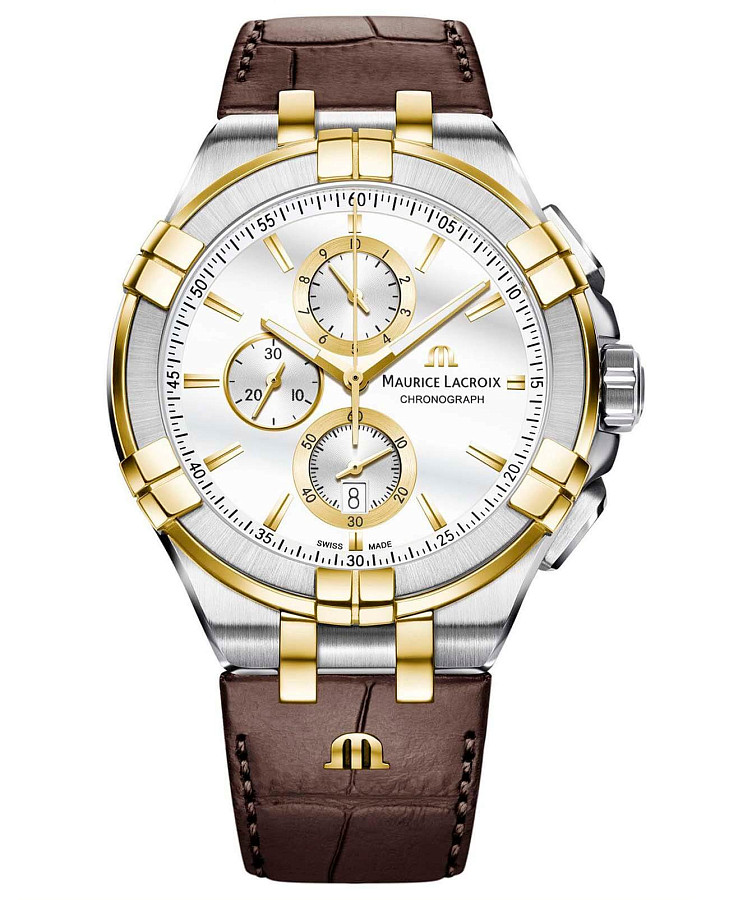 Часы Maurice Lacroix Aikon Chronograph AI1018-PVY11-132-1 — мужские, белый