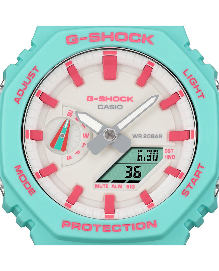 Часы Casio G-Shock GA-2100RB-3ADR (GA-2100RB-3A) — мужские, пластик