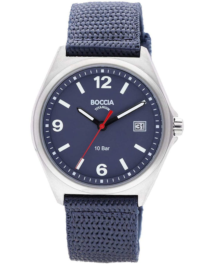 Часы Boccia Titanium Circle-Oval 3663-03 — мужские, синий