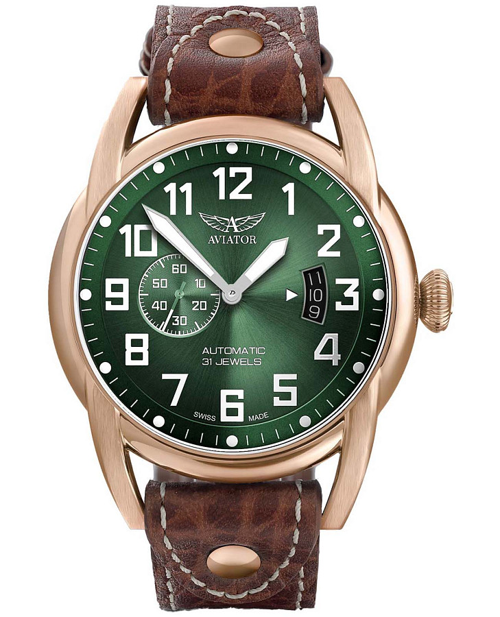 Часы Aviator Bristol Scout V.3.18.2.311.4 — мужские, зеленый