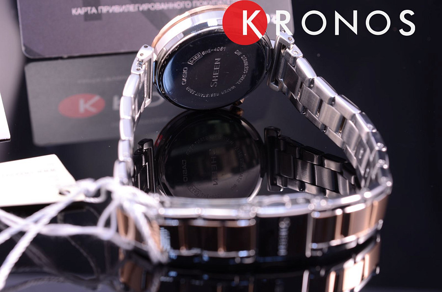Часы Casio Sheen SHE-4051SPG-7A — сталь с ip покрытием, женские