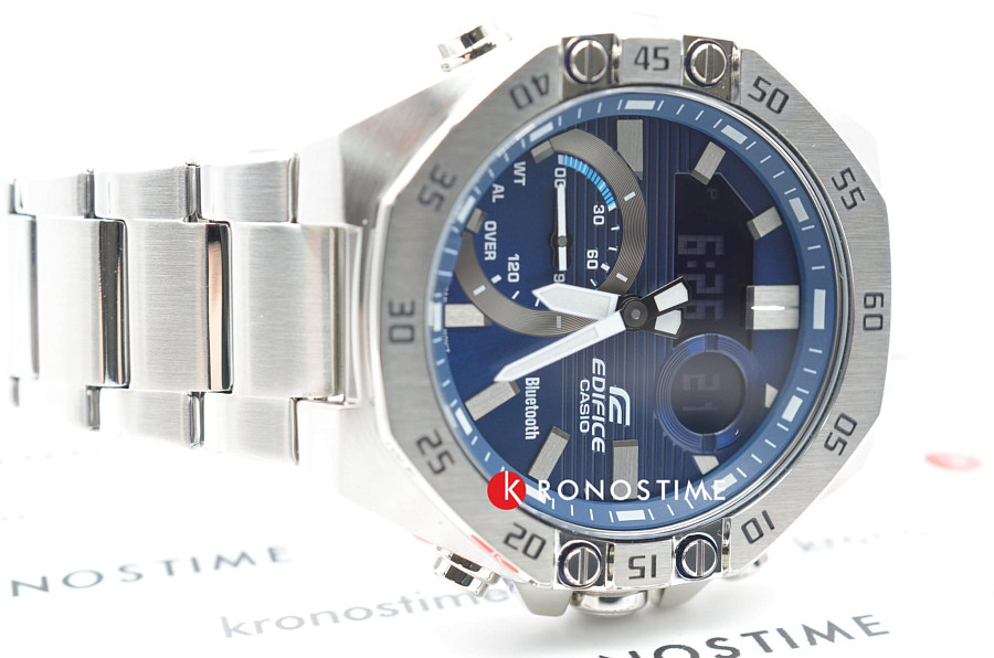 Часы Casio Edifice ECB-10D-2ADF (ECB-10D-2A) — кварцевые, металл сталь