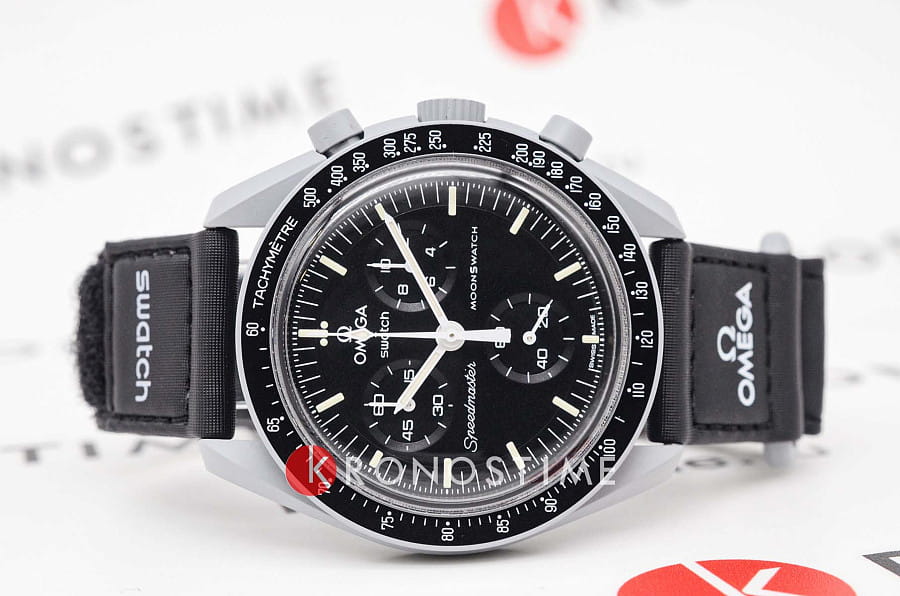 Часы Swatch x Omega Bioceramic Moonswatch Mission To The Moon SO33M100 — кварцевые, биокерамика