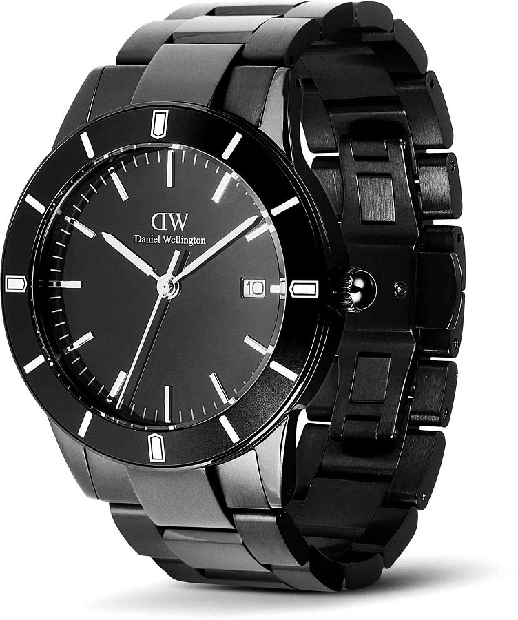 Часы Daniel Wellington Iconic Paradigma Link Black DW00100821 — кварцевые, сталь металл