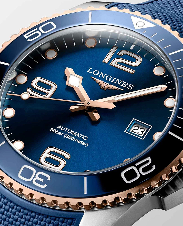Часы Longines HydroConquest L3.782.3.98.9 — механические, металл сталь керамика