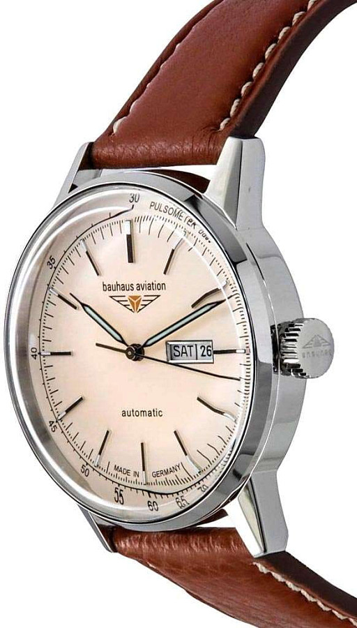 Часы Bauhaus Aviation 23665 — механические, металл сталь