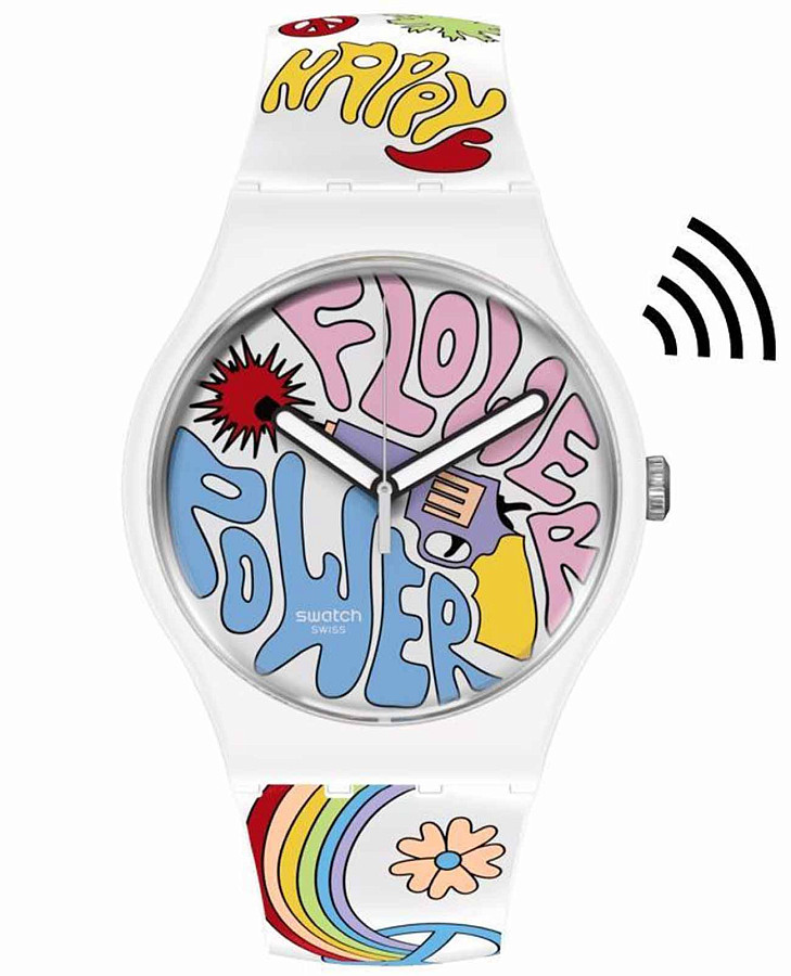 Часы Swatch New Gent Bioceramic Swatch Pay! SO32W108-5300 — мужские, цветной