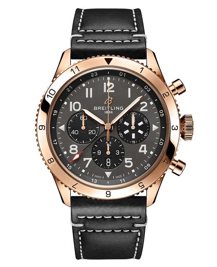 Часы Breitling Super Avi B04 Chronograph GMT 46 P-51 Mustang RB04451A1B1X1 — мужские, антрацитовый