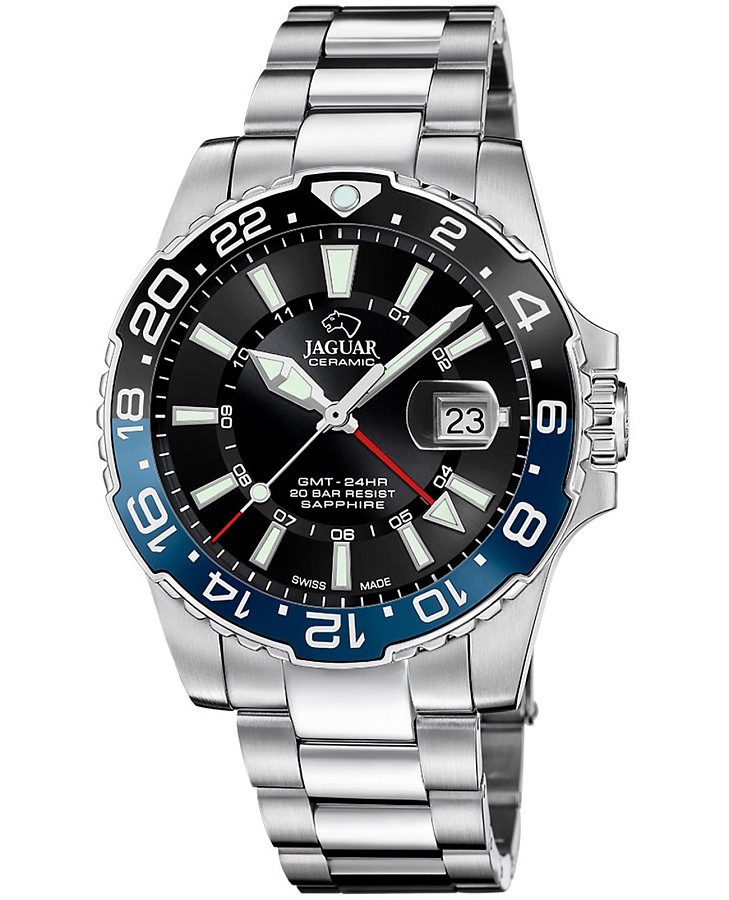 Часы Jaguar Ceramic GMT J1011/4 — мужские, синий