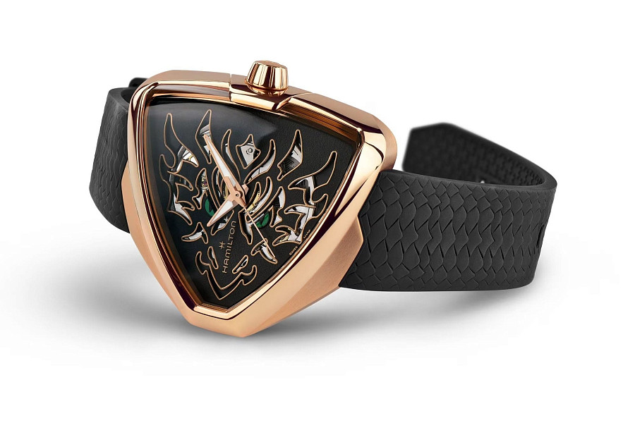 Часы Hamilton Ventura Elvis80 Skeleton Auto H24525332 — сталь, Швейцария