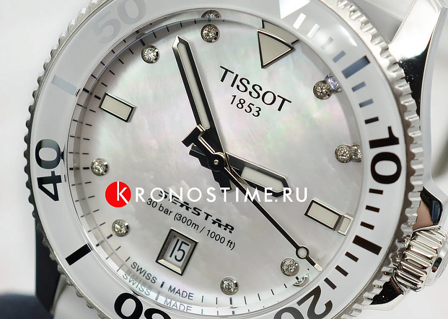 Часы Tissot Seastar 1000 T120.210.17.116.00 — кварцевые, Швейцария, женские