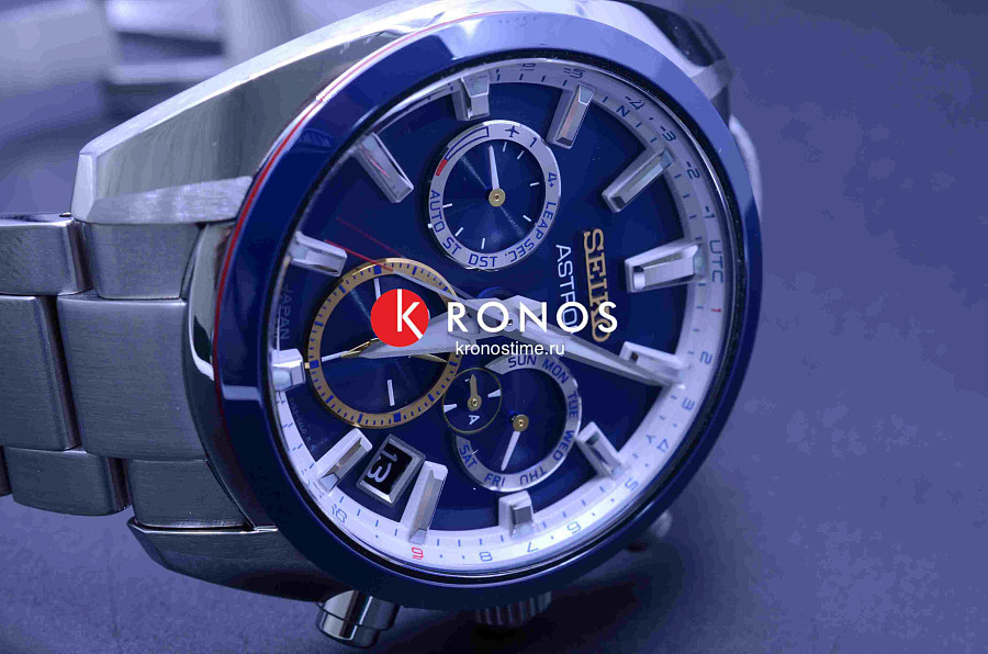 Часы Seiko Astron GPS Solar SSH045J1 — серебристый, сталь металл керамика