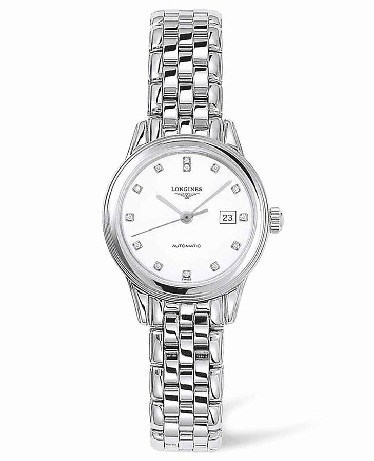 Часы Longines Flagship L4.374.4.27.6 — женские, белый
