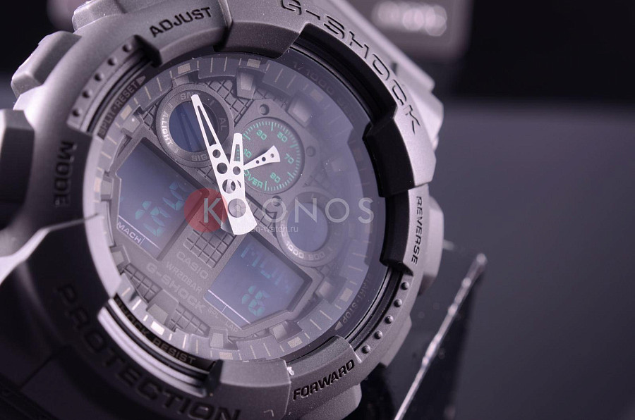 Часы Casio G-Shock GA-100MB-1A — пластик, Япония