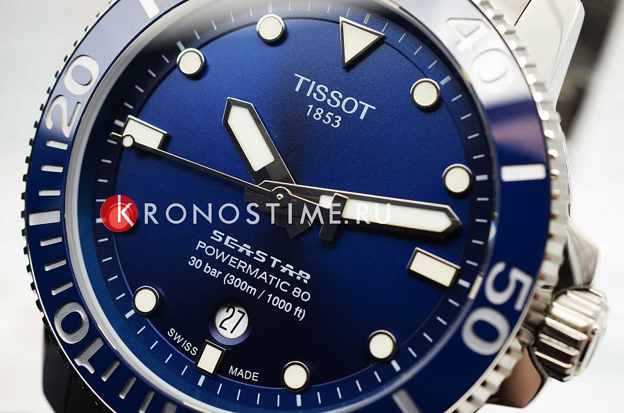 Часы Tissot Seastar 1000 Powermatic 80 T120.407.11.041.03 — Швейцария, механические