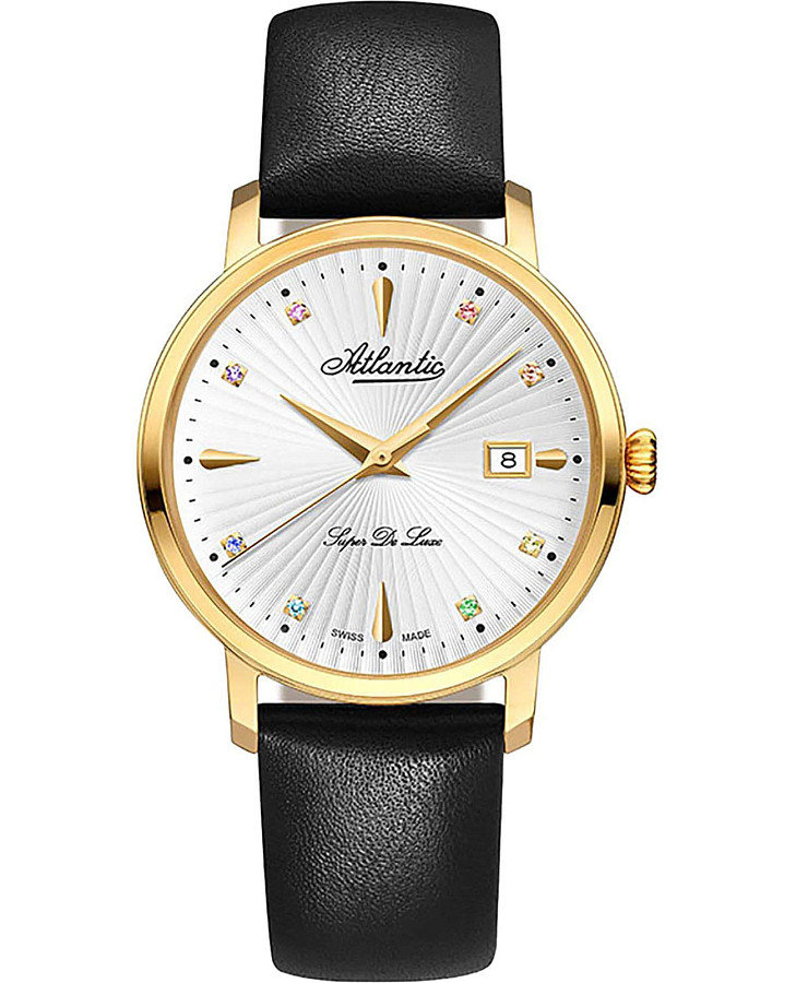 Часы Atlantic Super De Luxe Precious Stones Rainbow Edition 29355.45.29LBK — женские, белый