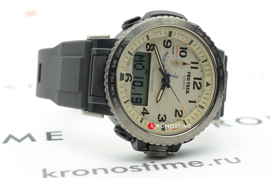 Часы Casio Pro Trek PRW-50Y-1B — кварцевые, пластик сталь металл