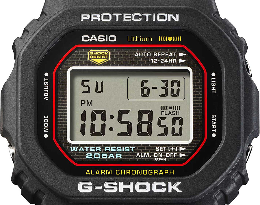 Часы Casio G-Shock DW-5000R-1A — пластик, мужские