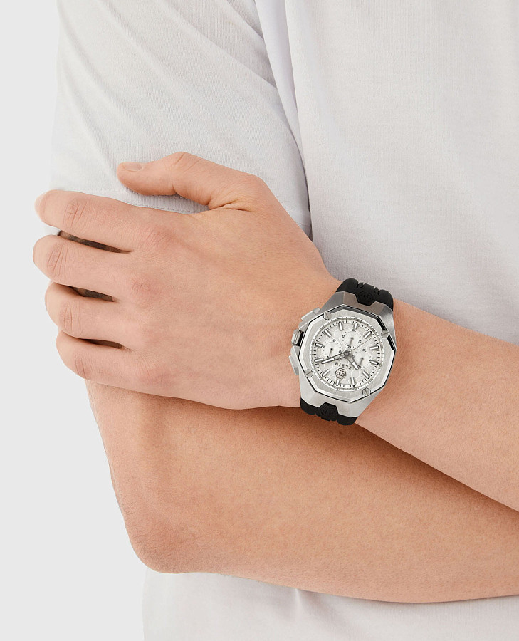 Часы Philipp Plein Octagon PWTBA0123 — кварцевые, сталь металл