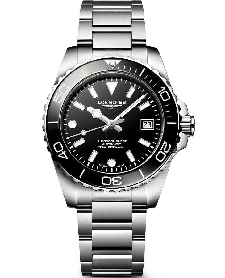 Часы Longines HydroConquest L3.779.4.56.6 — мужские, черный