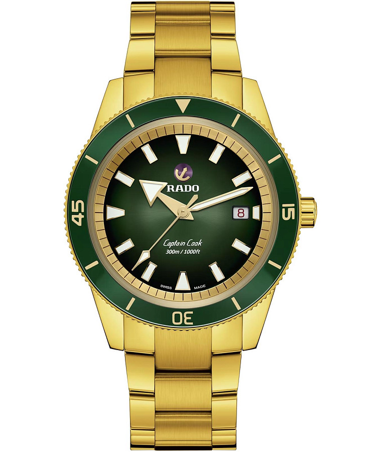 Часы Rado Captain Cook Automatic R32136323 — мужские, зеленый