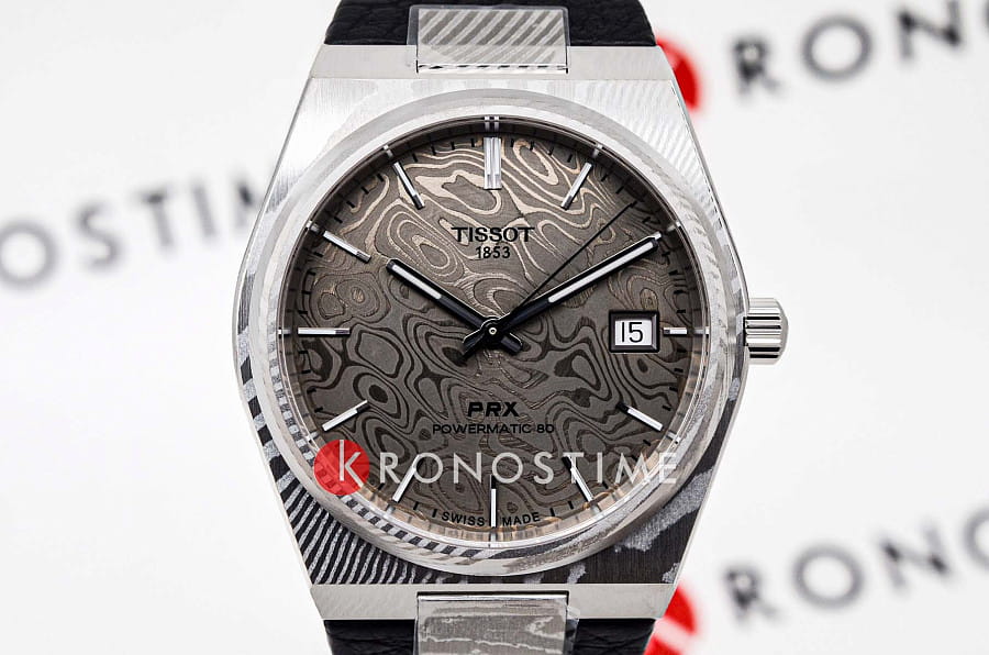 Часы Tissot PRX Damascus Steel 38mm T137.807.96.081.00 — Швейцария, механические
