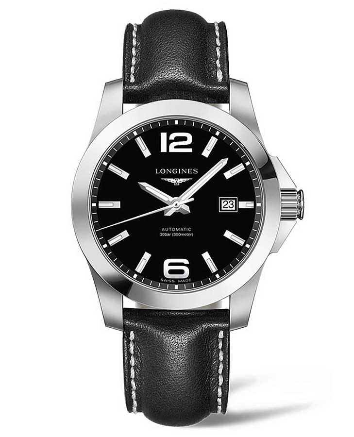 Часы Longines Conquest L3.777.4.58.3 — мужские, черный