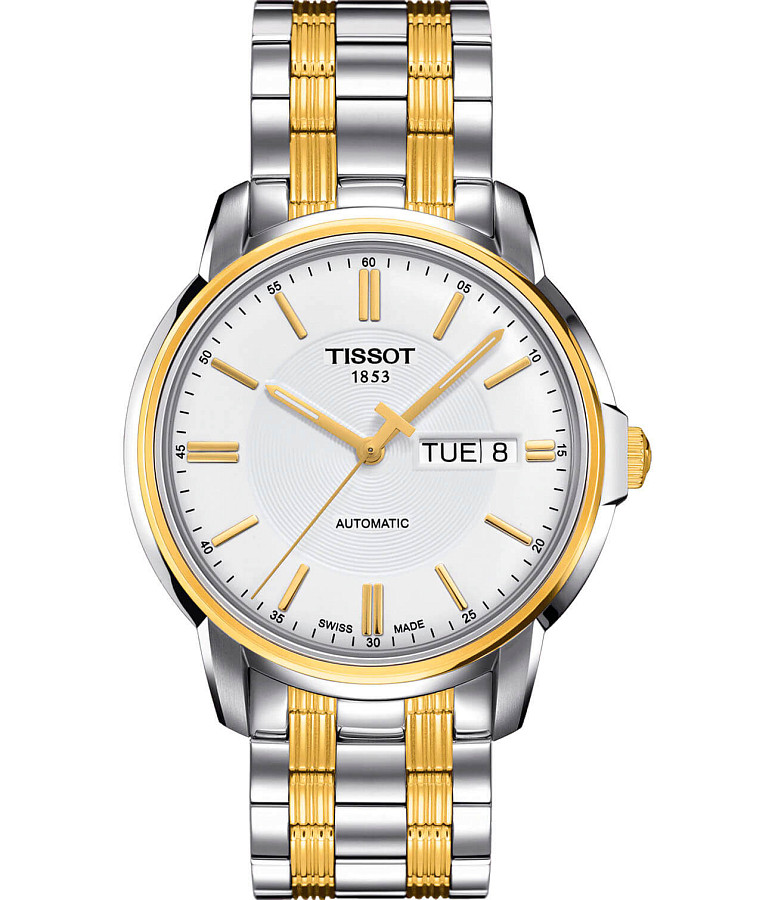 Часы Tissot Automatics III T065.430.22.031.00 — мужские, белый
