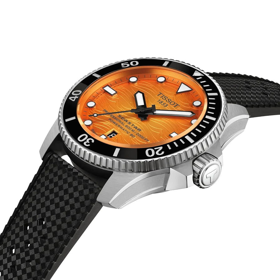 Часы Tissot Seastar 2000 44 mm T120.907.17.281.00 — оранжевый, металл сталь