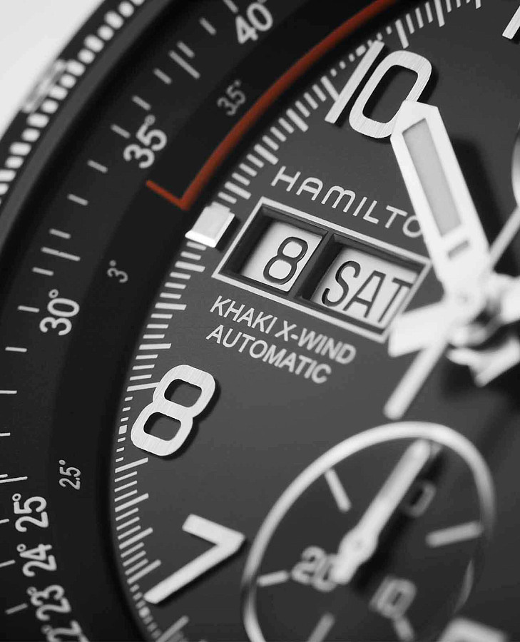 Часы Hamilton Khaki Aviation X-Wind Auto Chrono H77736733 — механические, сталь