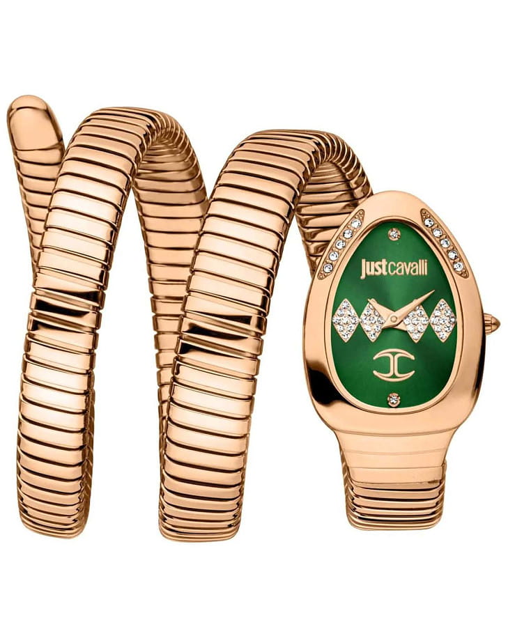 Часы Just Cavalli Snake JC1L230M0055 — женские, зеленый