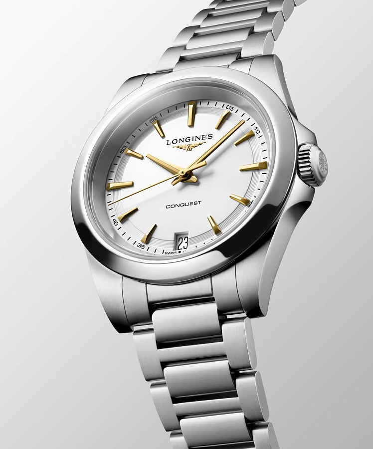 Часы Longines Conquest 34 mm L3.460.4.12.6 — нержавеющая сталь, женские