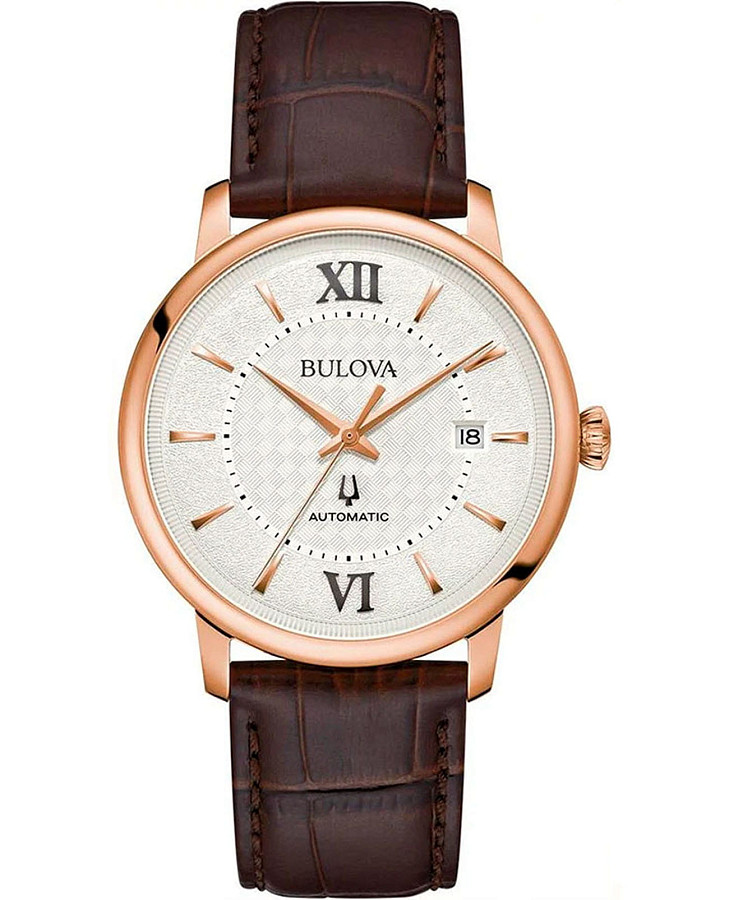 Часы Bulova Hudson 97B225 — мужские, бежевый