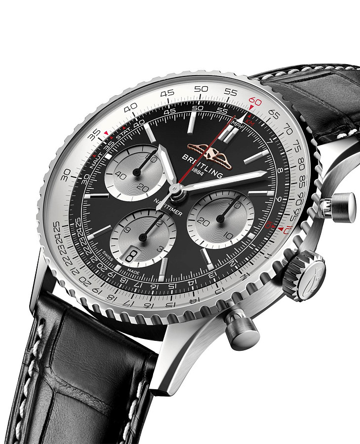 Часы Breitling Navitimer B01 Chronograph 41 AB0139211B1P1 — механические, сталь металл