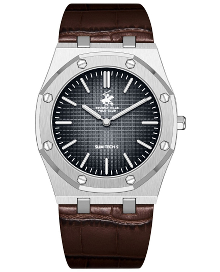 Часы Beverly Hills Polo Club Slim Tech Quartz Gents BP3924X.392 — мужские, серый