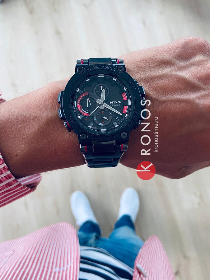 Часы Casio G-Shock Premium MTG-B1000XBD-1A — сталь + полимер, черный