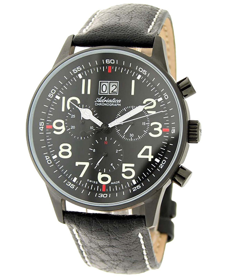 Часы Adriatica A1076.B224CH — мужские, черный