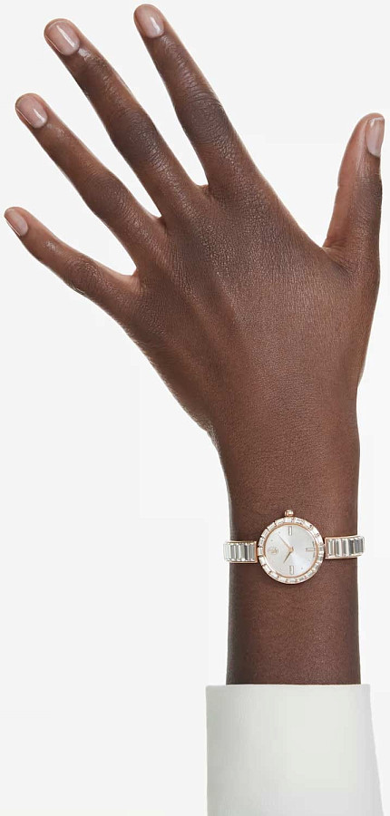 Часы Swarovski Matrix Bangle 5677484 — кварцевые, металл сталь