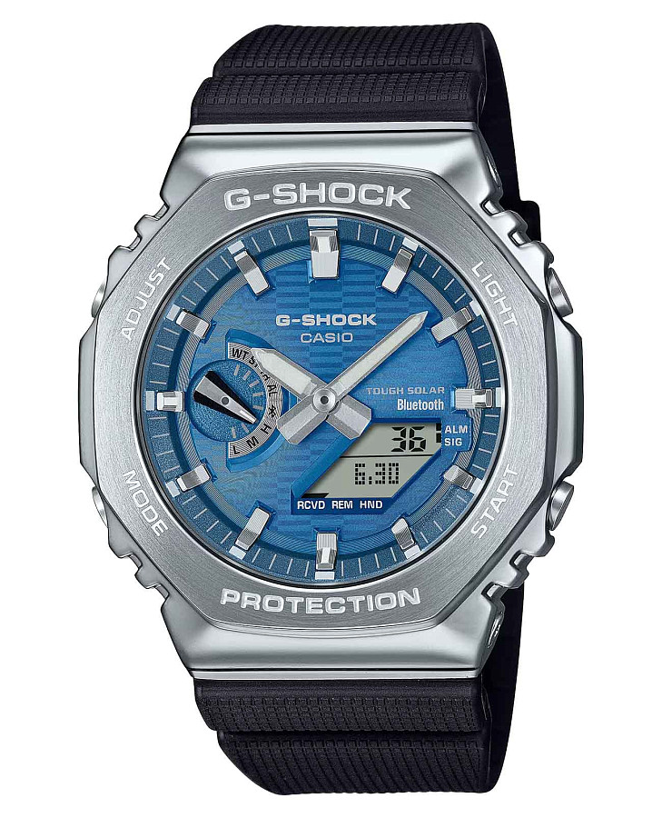 Часы Casio G-Shock GBM-2100A-2B — мужские, голубой