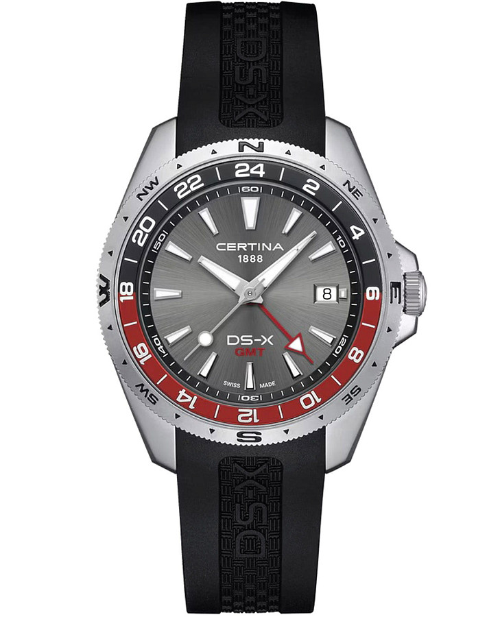 Часы Certina DS-X GMT C047.452.17.081.01 — мужские, серый