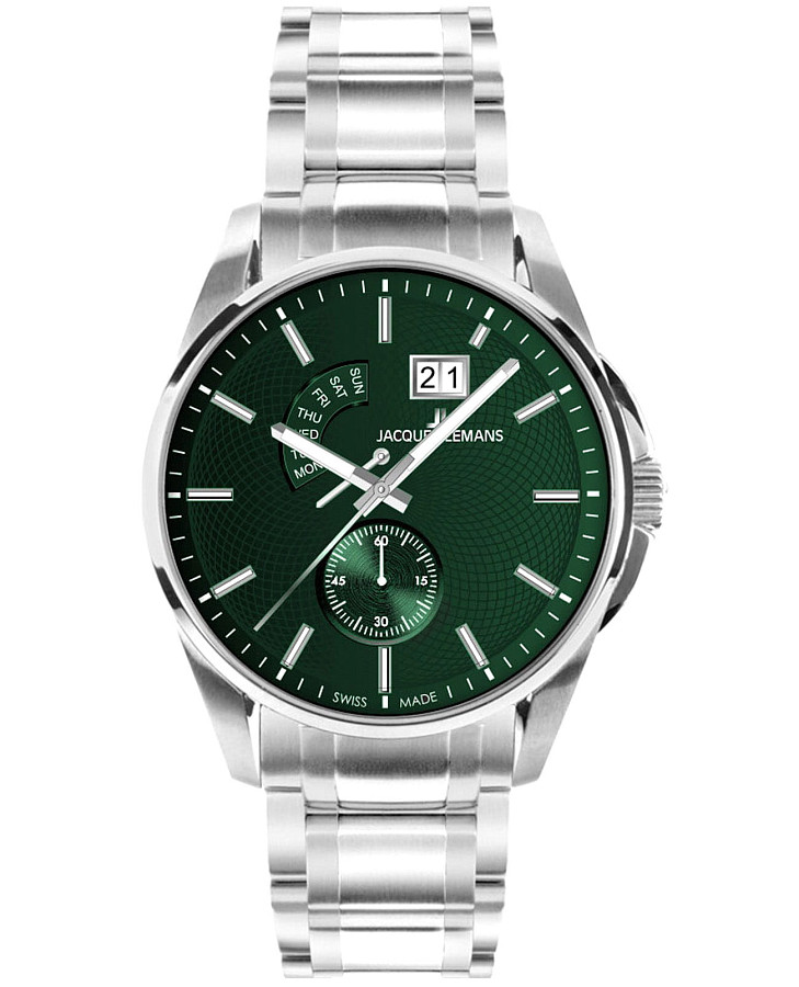 Часы Jacques Lemans Derby 1-2199N — мужские, зеленый