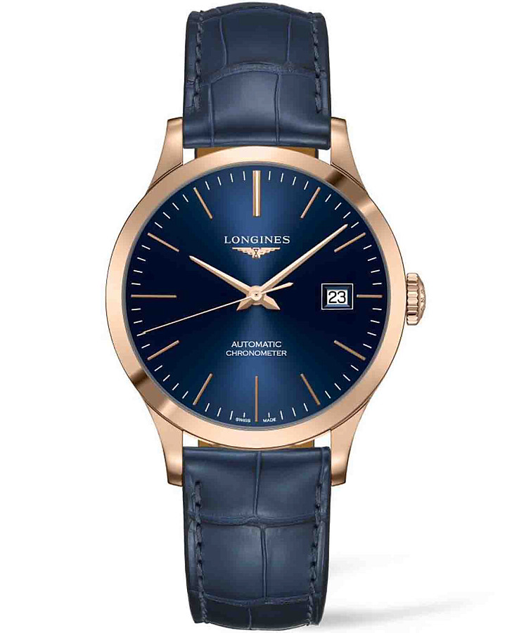 Часы Longines Record Collection L2.820.8.92.2 — мужские, синий