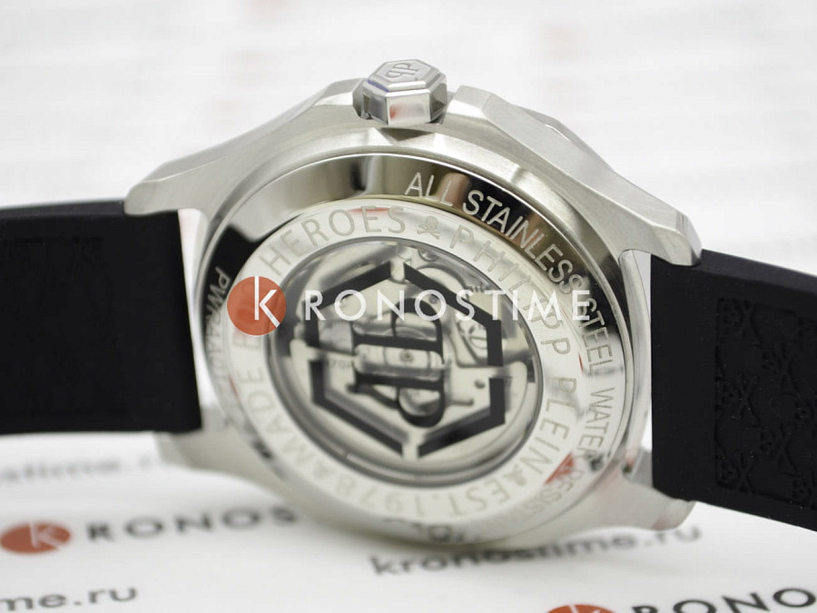 Часы Philipp Plein The Skeleton PWRAA1023 — мужские, силикон