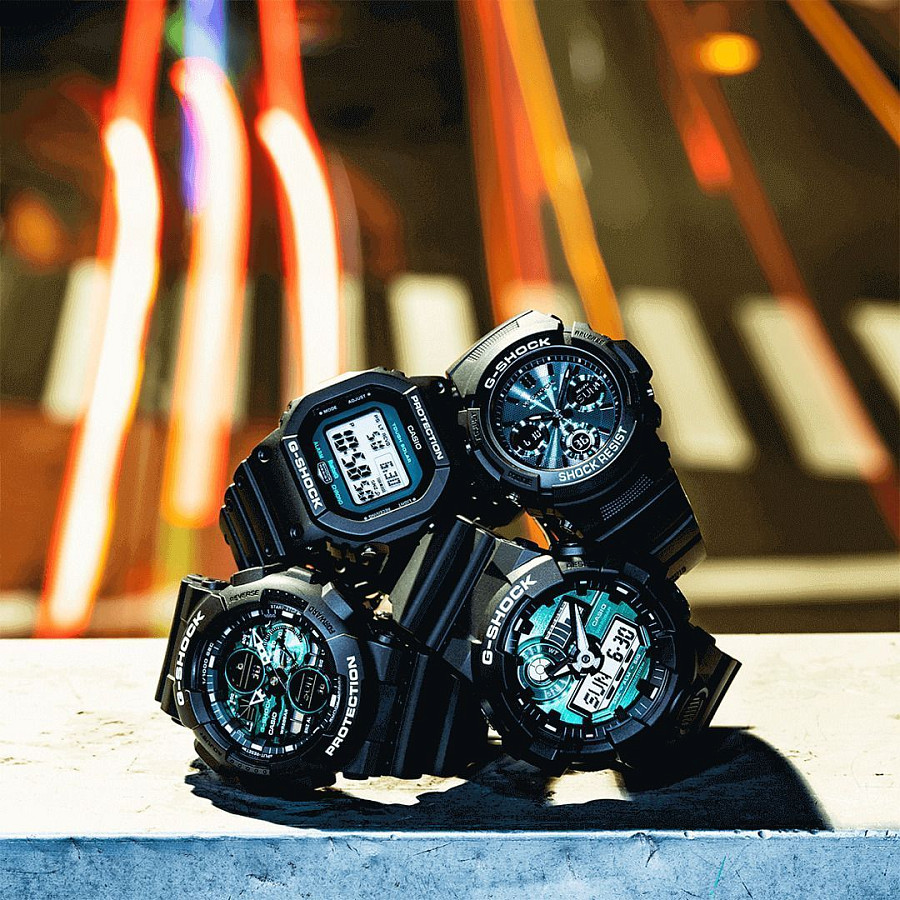 Часы Casio G-Shock GA-140MG-1A — пластик, мужские